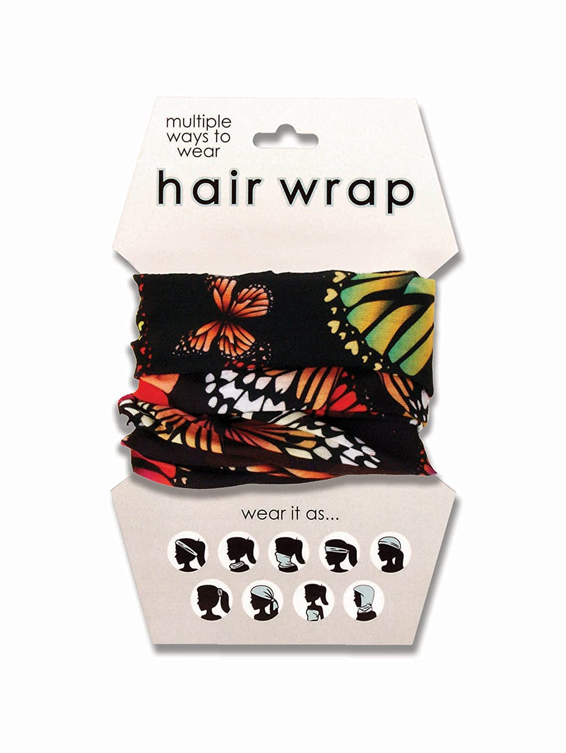 Spoontiques Hair and Face Wraps - Multifunctional Bandanna - Headband - Scarf - Neck Gaiter- Balaclava - Butterflies