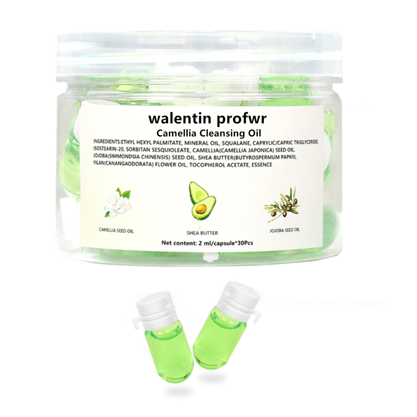 Cleansing Oil for Face, 30 Pcs Mini Moisturizing Camellia Seed Travel Size Deep Cleansing Oil, Portable Makeup Remover Oils, Gen