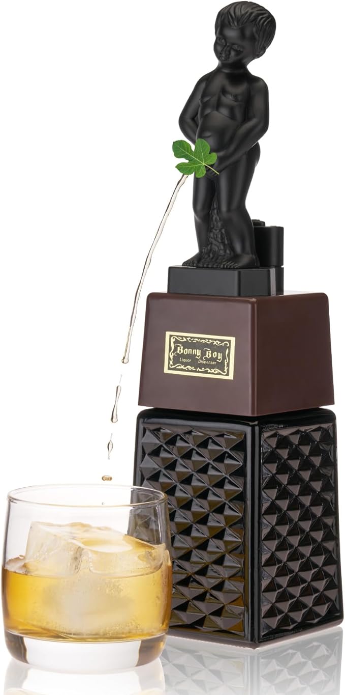 True Bonny Boy Liquor Dispenser, Novelty Drink Dispenser for Whiskey, Bourbon, Vodka, Gin, and Spirits, Fun Bar Cart Acces...