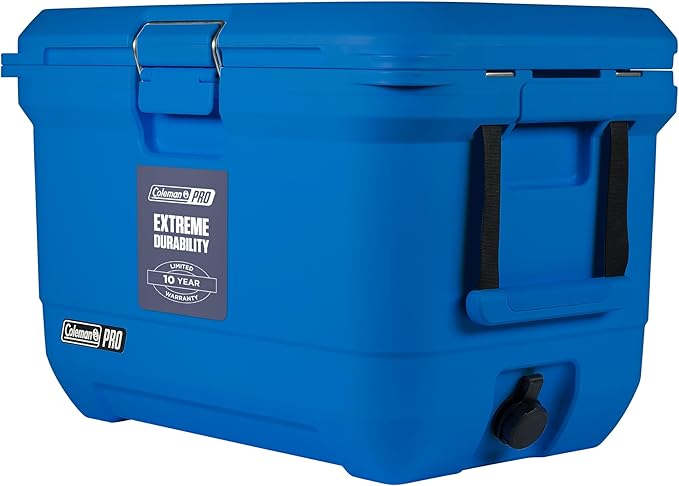 Coleman Pro Heavy-Duty 45qt Ultra-Light Premium Hard Cooler, Extra-Thick Insulation Keeps Ice up to 4 Days, 74-Can Capacity