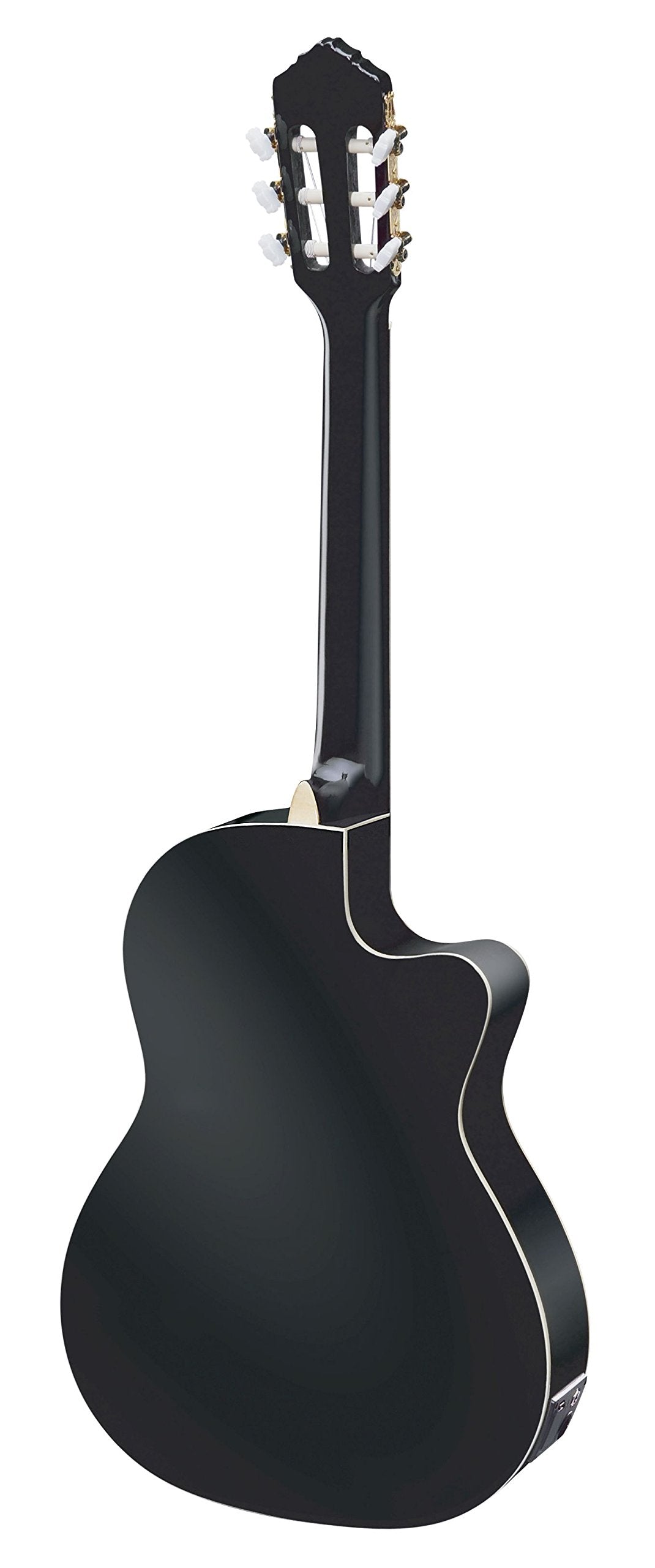 Ortega Guitars 6 String Family Series Pro Left-Handed Solid Top Thinline Acoustic-Electric Nylon Classical Guitar W/Bag, (Rce145