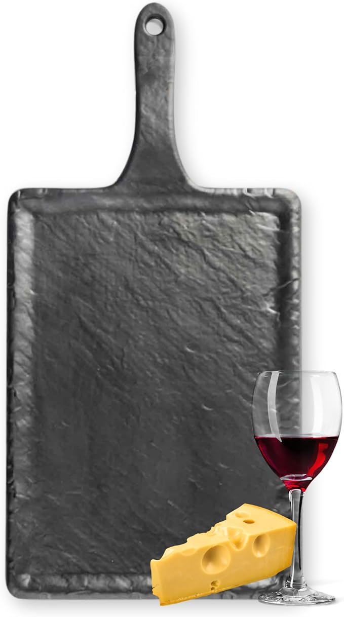 Tablecraft MSP3618 Frostone Collection Serving Paddle, 9-3/4" x 7" Platter with 4-/2" Handle, Rectangular, Temperature Saf...
