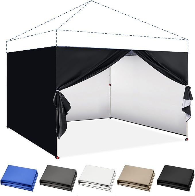 CROWN SHADES 10x10 Canopy Sidewalls (4pck) - Canopy Walls 10x10, Sidewalls for Canopy - Canopy Cover, Canopy Accessories, ...