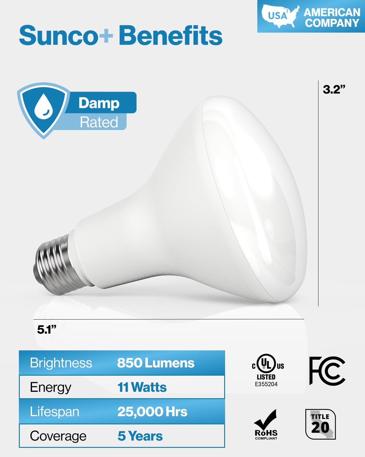 Sunco 12 Pack BR30 Light Bulbs LED, Recessed Can Light Bulbs, Indoor Flood Bulb, 850 LM, 11W (65W Equivalent), 4000K LED Light Bulb Cool White, Dimmable, E26 Base, for Home, Kitchen, Bedroom UL