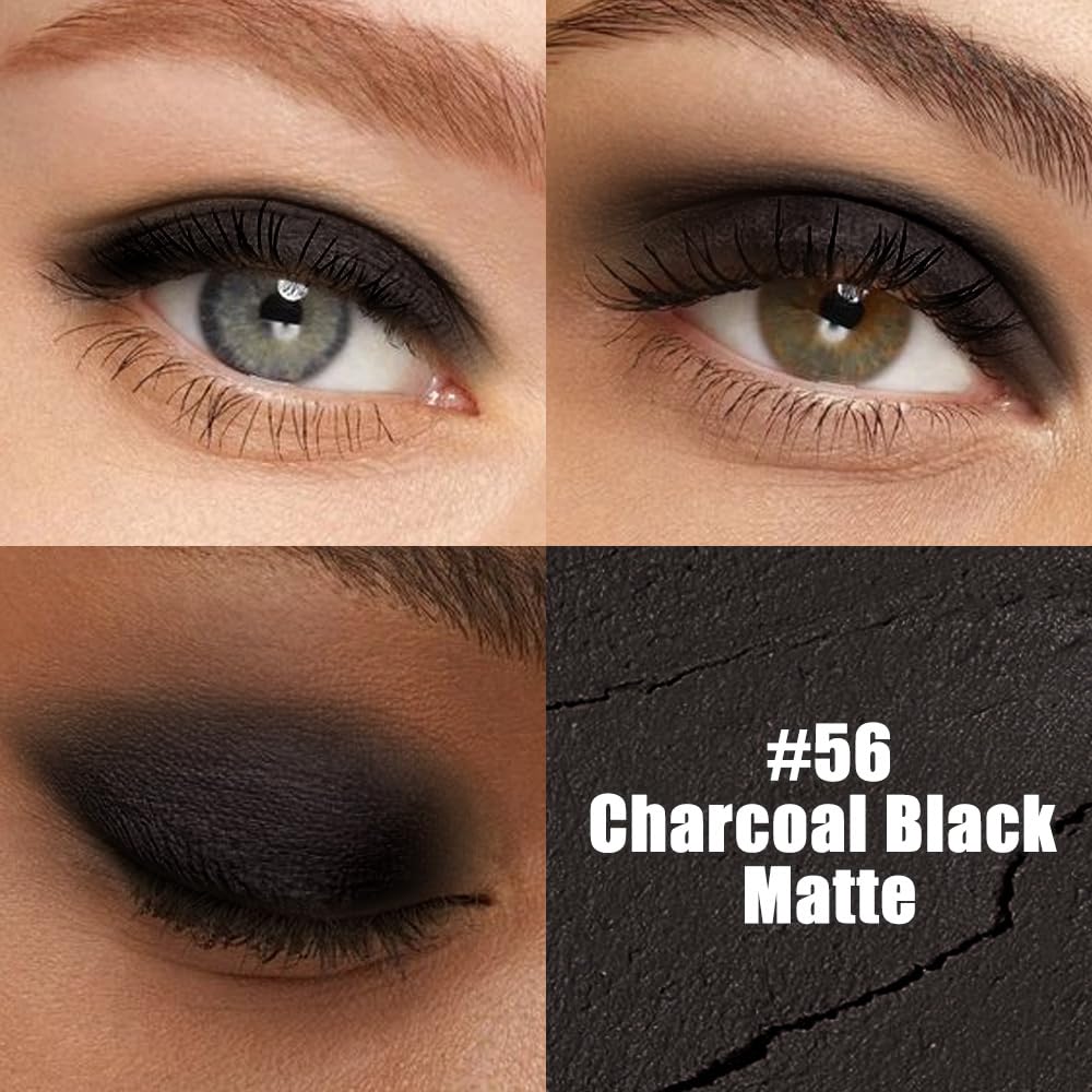 evpct Black Matte Cream Eye Shadow Sticks Brightener Pencils for Women, Long Lasting Silky Eyeshadow Applicator Stick Pen Waterp