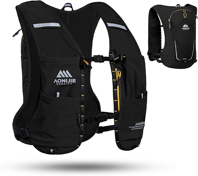 AONIJIE Running Hydration Vest for Men & Women, 8L Hydration Backpack, Multiple Pocket Designs for Water Bottles/Bladders,...