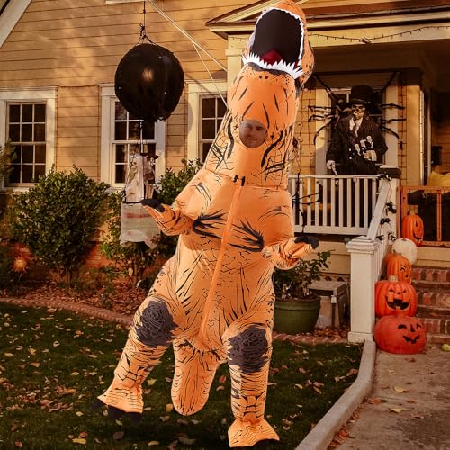 miwhse Halloween Inflatable Dinosaur Costume Adult Fancy Dinosaur Suit Blow up Trex Costume Full Body Dino Costume For Hal...