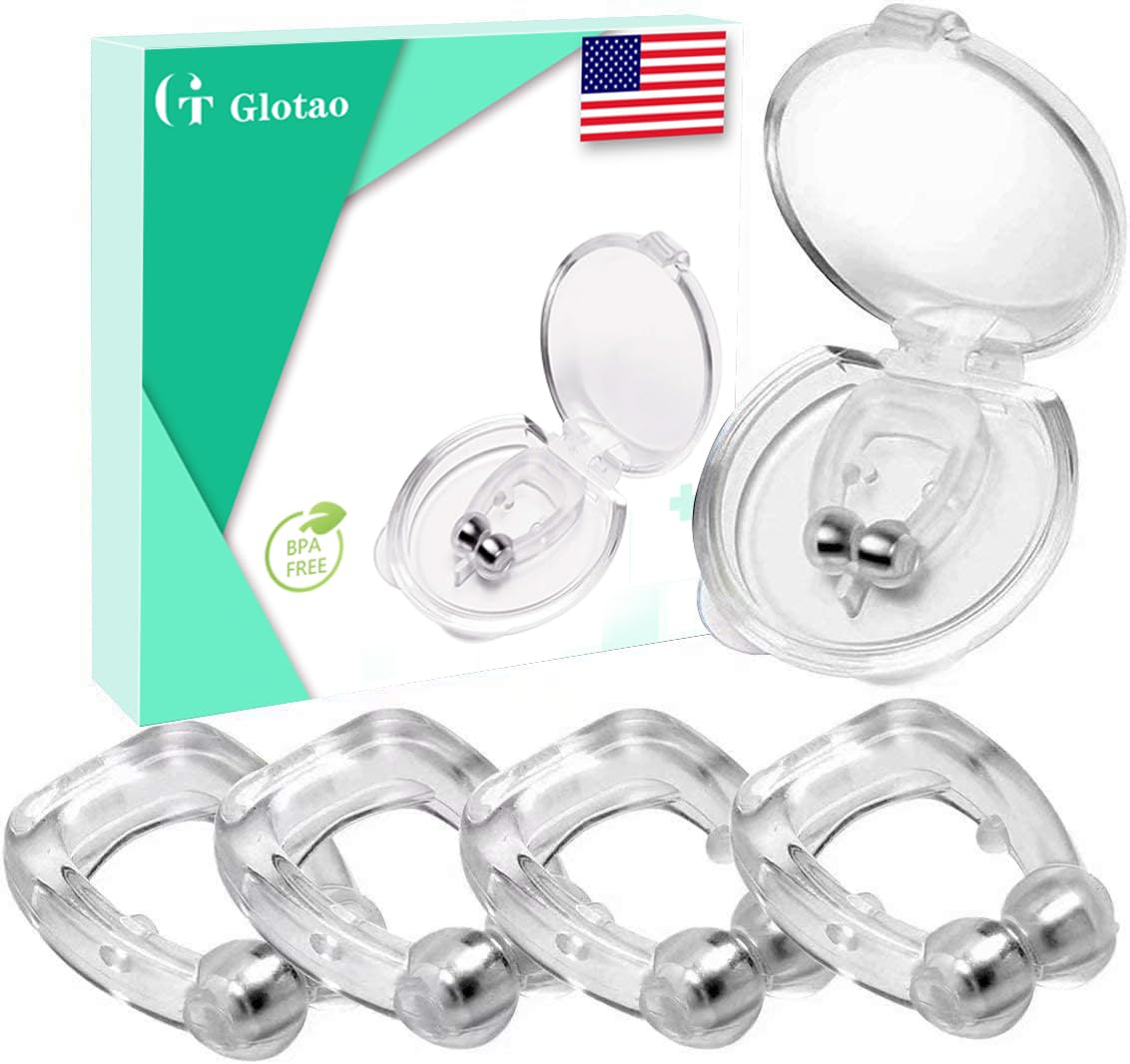 2025 Anti Snore Clip, Magnetic Nose Clip,Silicone Anti Snoring Device for Better Sleep Quality, Comfortable & Professional Snoring Solution Sleeping Aid for Men Women, Snore Stop - 4 Pack