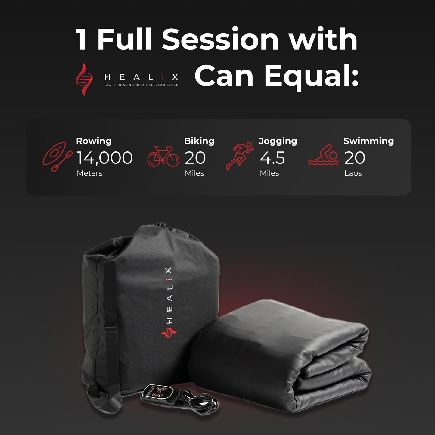 Healix Infrared Sauna Blanket + Comfort Insert Bundle | Portable Far Infrared Sauna Blanket (Zero EMF, Adjustable Heat 77–176°F) with Ultra-Soft Washable Cotton/Rayon Liner for Relaxation