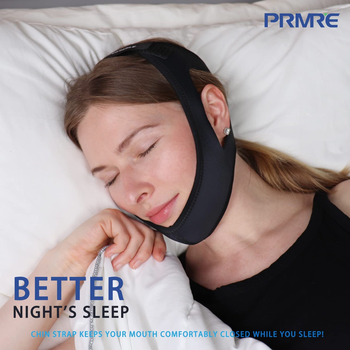 Double Adjustable Chin Strap for CPAP Users - Breathable and Snoring Solution Stop Snoring Chin Strap - Better Sleep Chin Strap for Snoring for Men and Women (Orange)