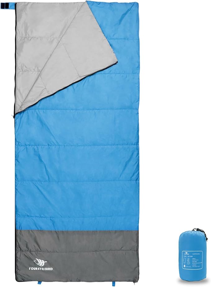 Arctic Lemmings Envelope Sleeping Bag, Three Seasons Constant Temperature Sleeping Bag, Suitable for All Ages, Indoor Hote...