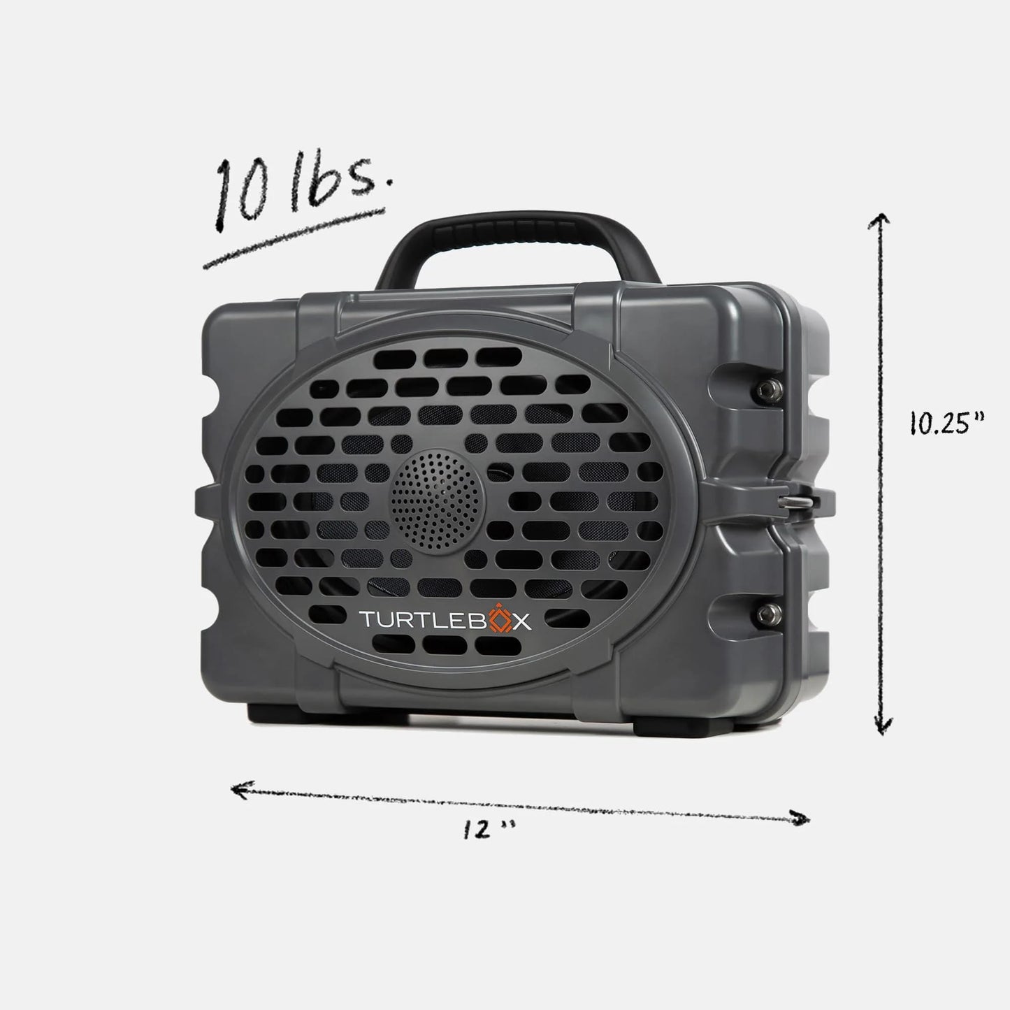 Turtlebox Original Gen 3: Portable Outdoor Bluetooth Speaker – Ultra-Loud (120dB), Waterproof (IP67), Rugged, Impact-Resistant, 3-Day Battery | Party Mode: Unlimited Pairing for Stereo Sound, Gray
