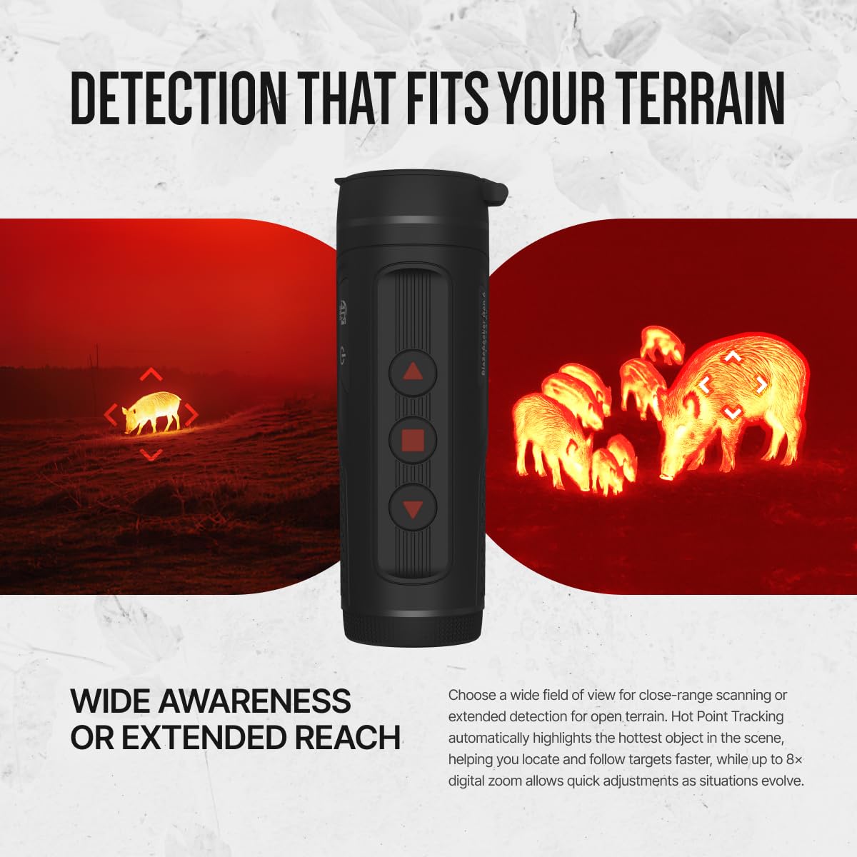 ATN BlazeTrek 6 Thermal Monocular, 6th Gen Thermal Engine, 384/640 Resolution, SharpIR AI, 50Hz, IP67, WiFi & Recording (640x512 Sensor, 14, x)