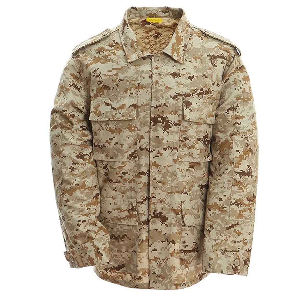 LANBAOSI Men's Tactical Hunting Uniform Combat Suit Shirt Jacket Coat and Pants Set