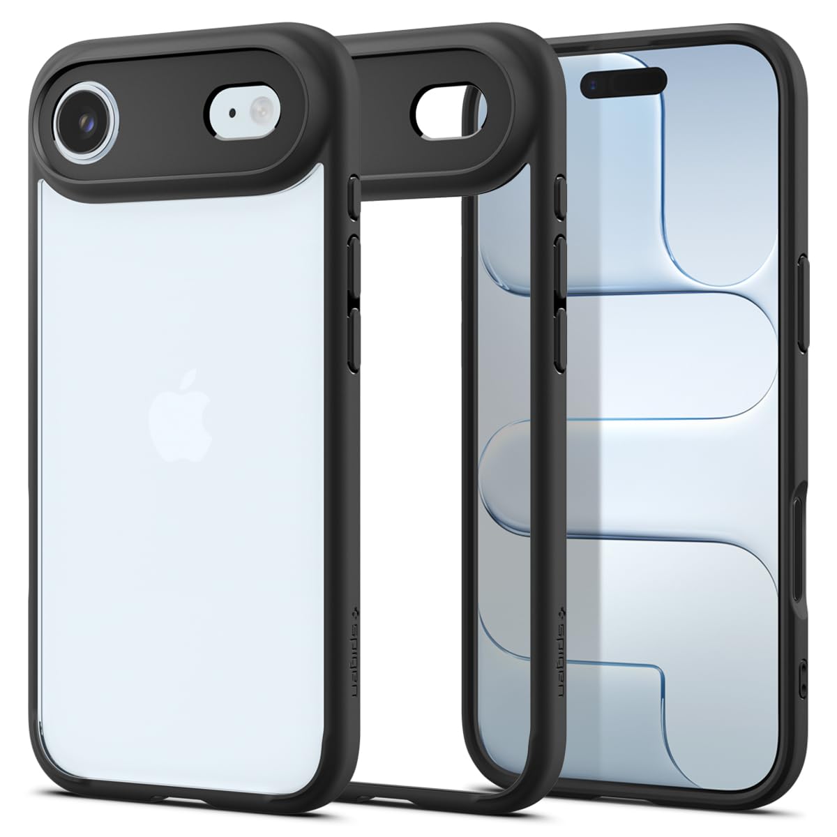 Spigen For Iphone Air Case, Ultra Hybrid [Tpu Covered Camera Control] [Anti-Yellowing] [No Magnet Ring] - Matte Black