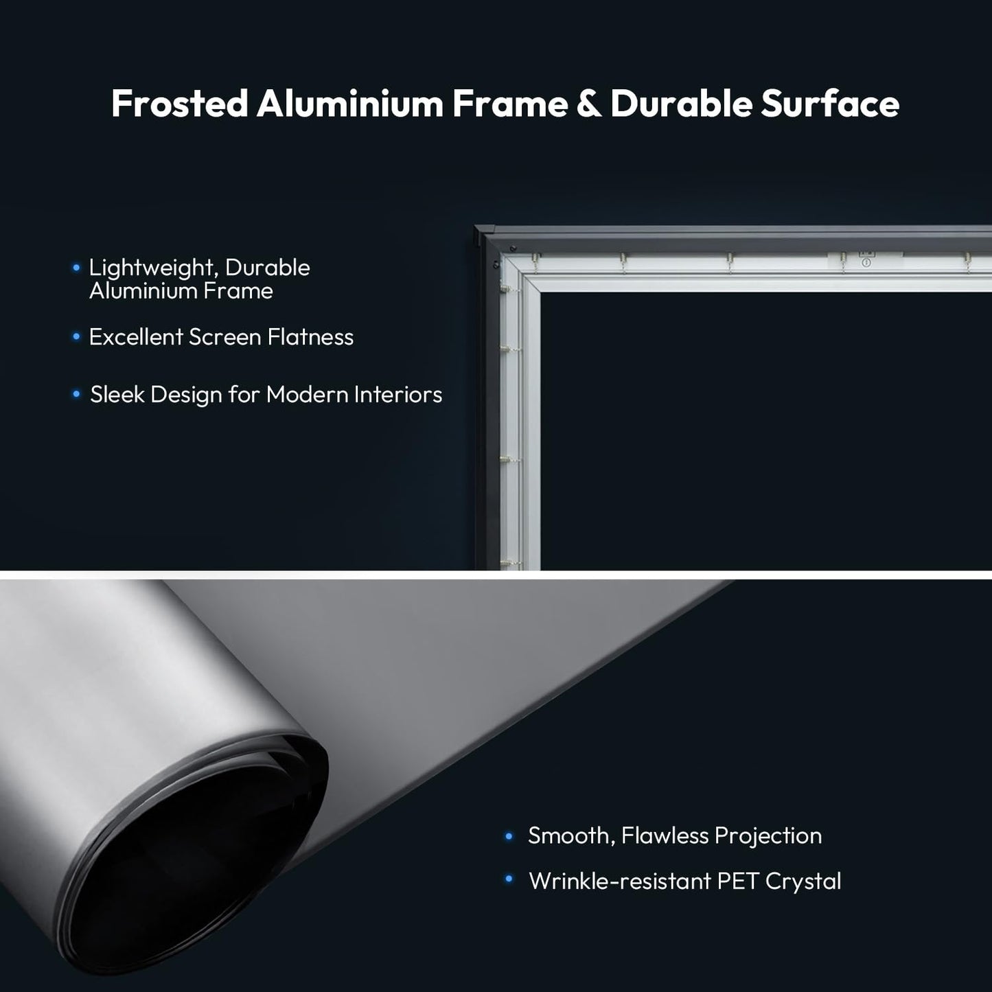 NothingProjector ALR Screen for Ultra Short Throw Projector, 85% Ambient Ceiling Light Rejecting, 100 inch, 4K/8K UHD, Active 3D, Fixed Frame 16:9, Wall Mount Anti Daylight UST, Classic Series NothPJ
