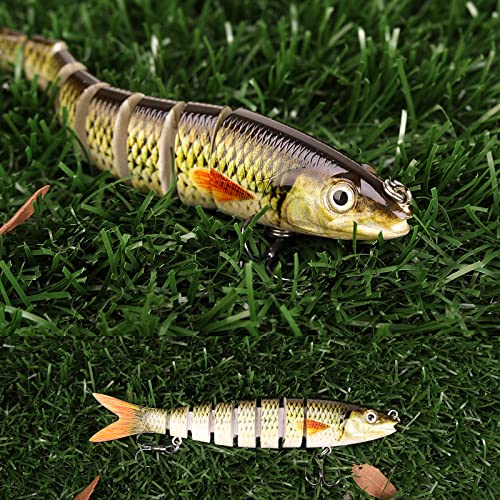 Pumowu Fishing Lures Set - Multi-Stage Bait, Slow Sinking Bionic Bait for Freshwater & Saltwater Bass - Men's Fishing Gift