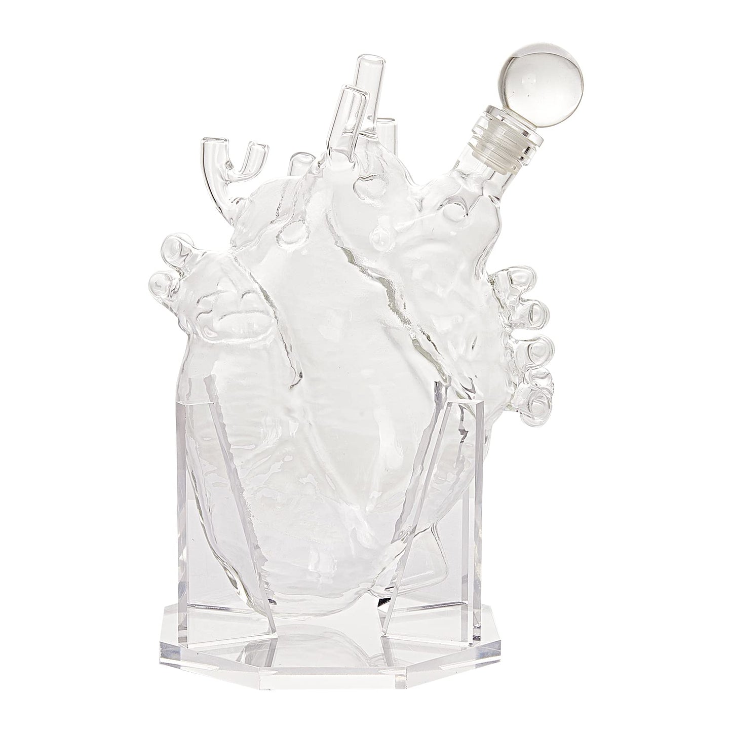 Heart Decanter Whiskey & Wine Decanter Set, Organ Aerator, Gift for that Someone You Love, Gift For Doctors, Cardiothoracic Surgeons, Nurse, Pre-Med, Adults (750 ML)