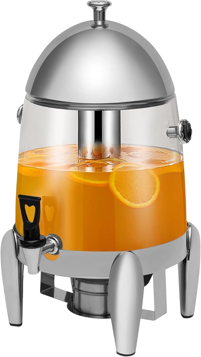 12L/3.2Gal Hot Chocolate Dispenser & Beverage Warmer Machine, Commercial Hot Drink Dispenser with Adjustable Temperature C...