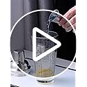 SAVORLIVING 14oz Glass Cocktail Shaker Set, Margarita Mixer-Shaker with Built-in Strainer and Measuring Jigger & Mixing Sp...
