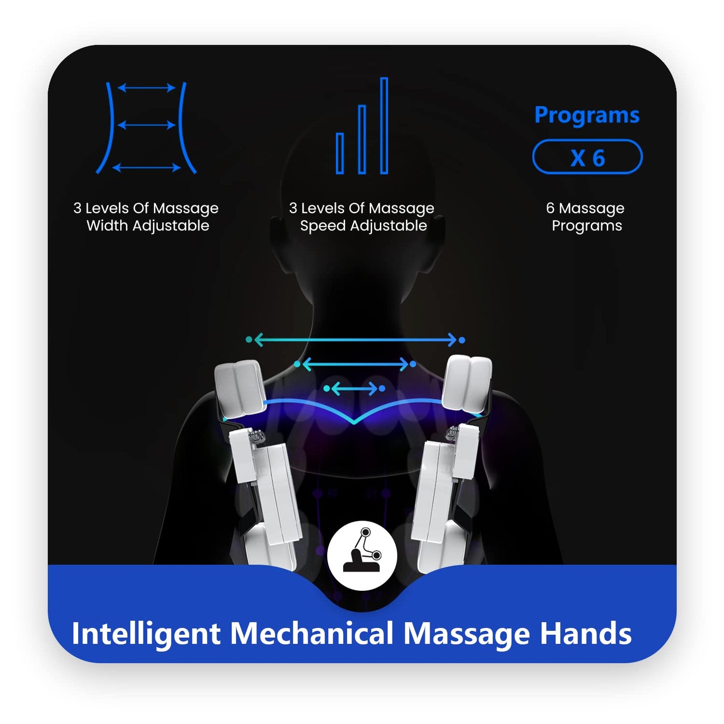 BestMassage SL Track Full Body Massage Chair, Recliner with Zero Gravity Airbag Massage Chair Bluetooth Speaker Foot Roller USB Charger,Black
