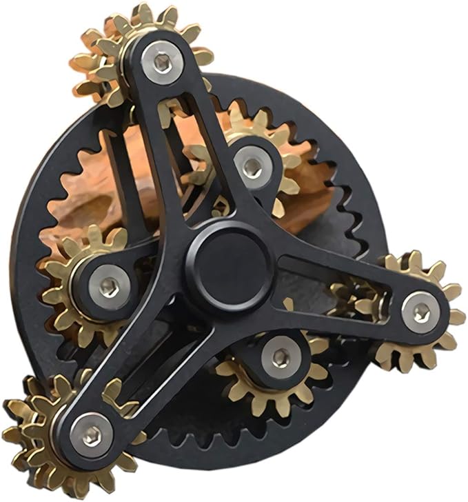 Pure Brass Fidget Spinner Gears Linkage Fidget Gyro Toy Metal DIY Hand Spinner Spins Long Time EDC Focus Meditation Break ...
