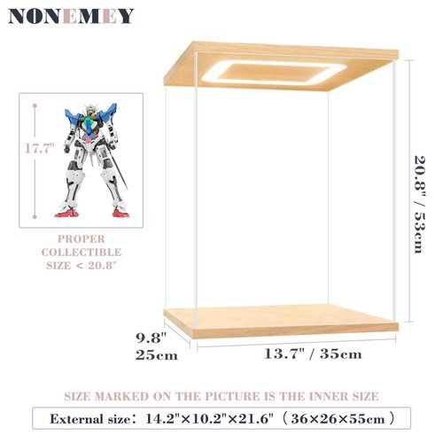NONEMEY Acrylic Display Case for Lego 75328，Assemble Clear Acrylic Display Case Stand Dustproof Protection Showcase Organizer Box for Action Figures (13.7x9.8x20.8 inch, 35x25x53cm)