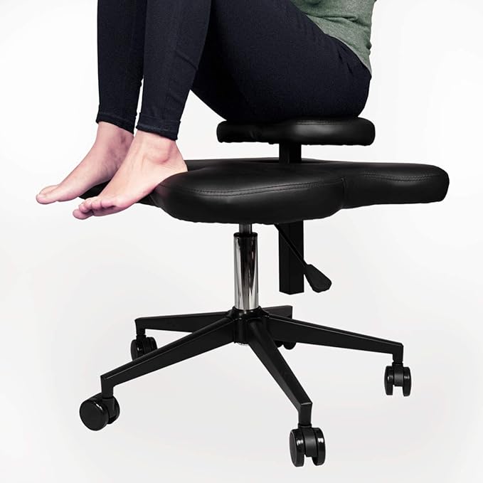 HANS Hans Meditation Chair,Cross Legged Kneeling Chair for Ergonomic Posture Corrective Seat (Balck) 211 211