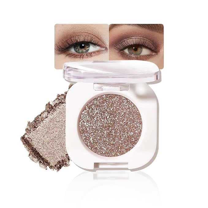 Pearlescent mini Eyeshadow Highly Pigmented Blend Matte & Shimmer EyeShadow,Cream Moisturizing Waterproof&Long Lasting Eye Makeup Natural Luminous Makeup Look (B10, 1 Count (Pack of 1))