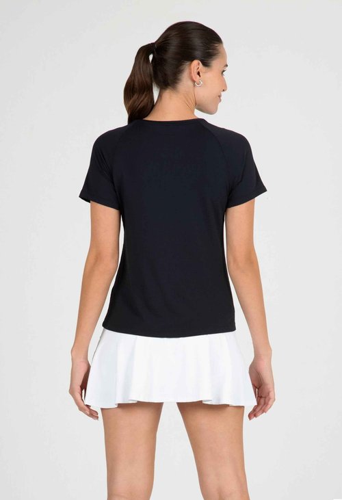 IBKUL Athleisure Wear Sun Protective UPF 50+ Icefil Cooling-Solid Short Sleeve Crew Neck-85000 Black/Solid/L