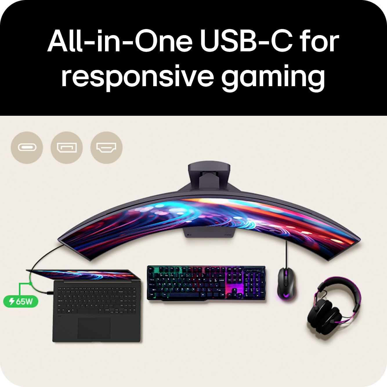 LG Ultragear 39GX900A-B 39” OLED Curved WQHD Gaming Monitor - 240Hz, 0.03ms, G-SYNC & FreeSync Premium Pro, HDMI 2.1, DisplayPort 1.4, USB-C, VESA, Anti-Glare, HDR True Black, 800R Curve