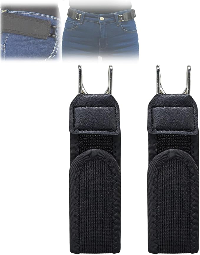 UKM 2PCS Buckleless Belt Hook, Tactical Metal Hook Elastic Belt, Gift for Men & Women, Valentine's Day Gift
