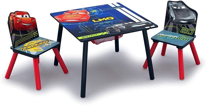 Delta Children Kids Table and Chair Set With Storage (2 Chairs Included) - Ideal for Arts & Crafts, Snack Time, Homework &...