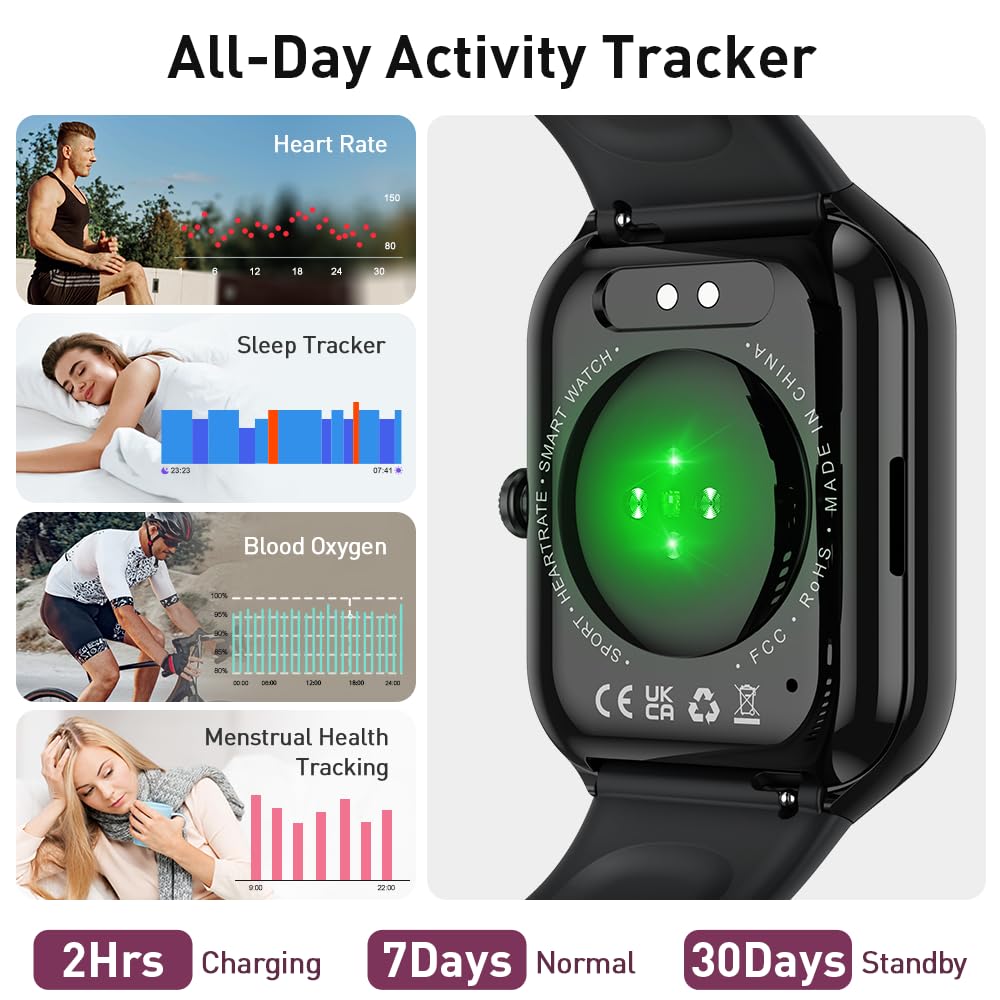 Smart Watch For Men Women(Answer/Make Call), 1.96 Hd Smartwatch, 2025 New Fitness Watch With 112+ Sport Modes, Heart Rate, Sleep