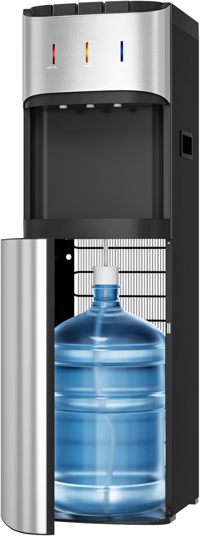 Tehanld Bottom Loading Water Cooler Dispenser for 3 or 5 Gallon Bottles, Stainless Steel Water Dispenser with Hot, Room & ...