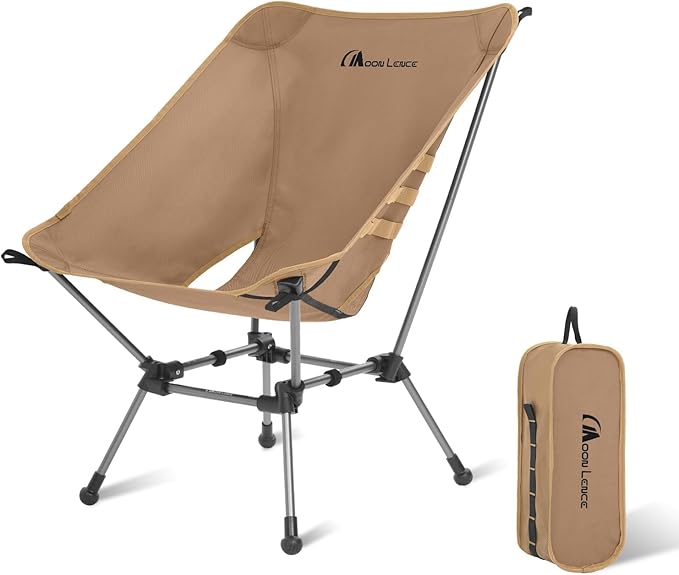 MOON LENCE Portable Camping Chair Plus, Upgraded Comfort & Size, Compact and Lightweight Still, Folding Chair for Backpack...