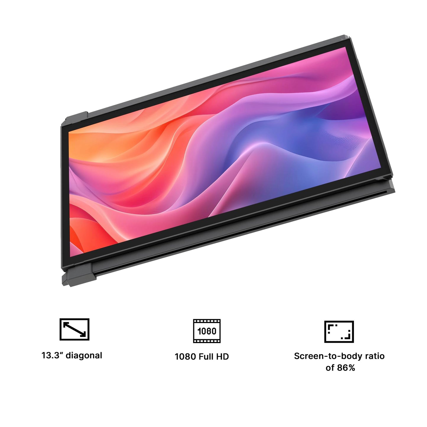 Portable Monitor For Laptops, New Mobile Pixels Duex Plus Ds 13.3 Full Hd Ips Dual Laptop Monitor, Usb C/Hdmi Plug And Play Lapt