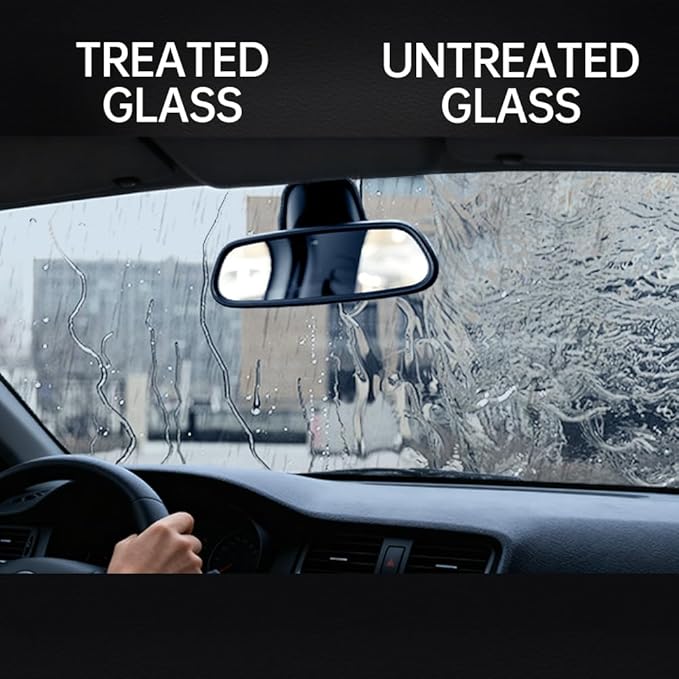 Glodway Car Glass Windshield Cleaner,Oil film Remover, Streak-Free Shine on Windows, Windshields, and Mirrors, Ammonia Free, for Auto and Home,4.58 OZ,3 Pack