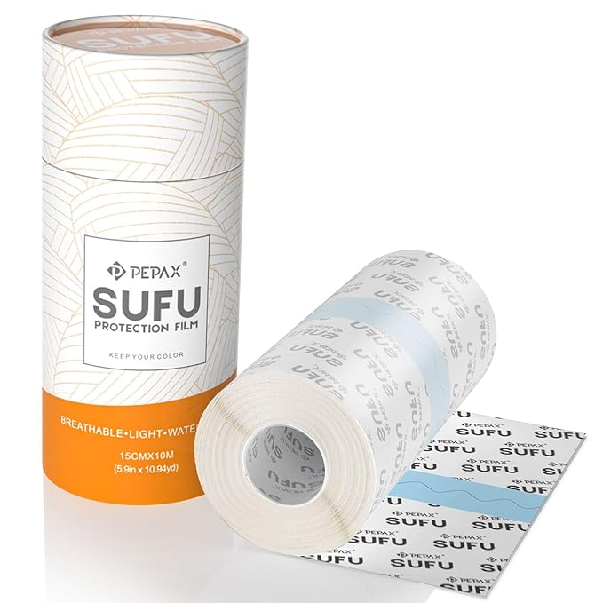 PEPAX SUFU Tattoo Aftercare Bandage - 4"x 10 Yard Second Skin Tattoo Cover Up Patch Waterproof Tattoo Bandage Breathable Tattoo Cover Up Tape Transparent Tattoo Wrap for Healing Tattoo Protection Film