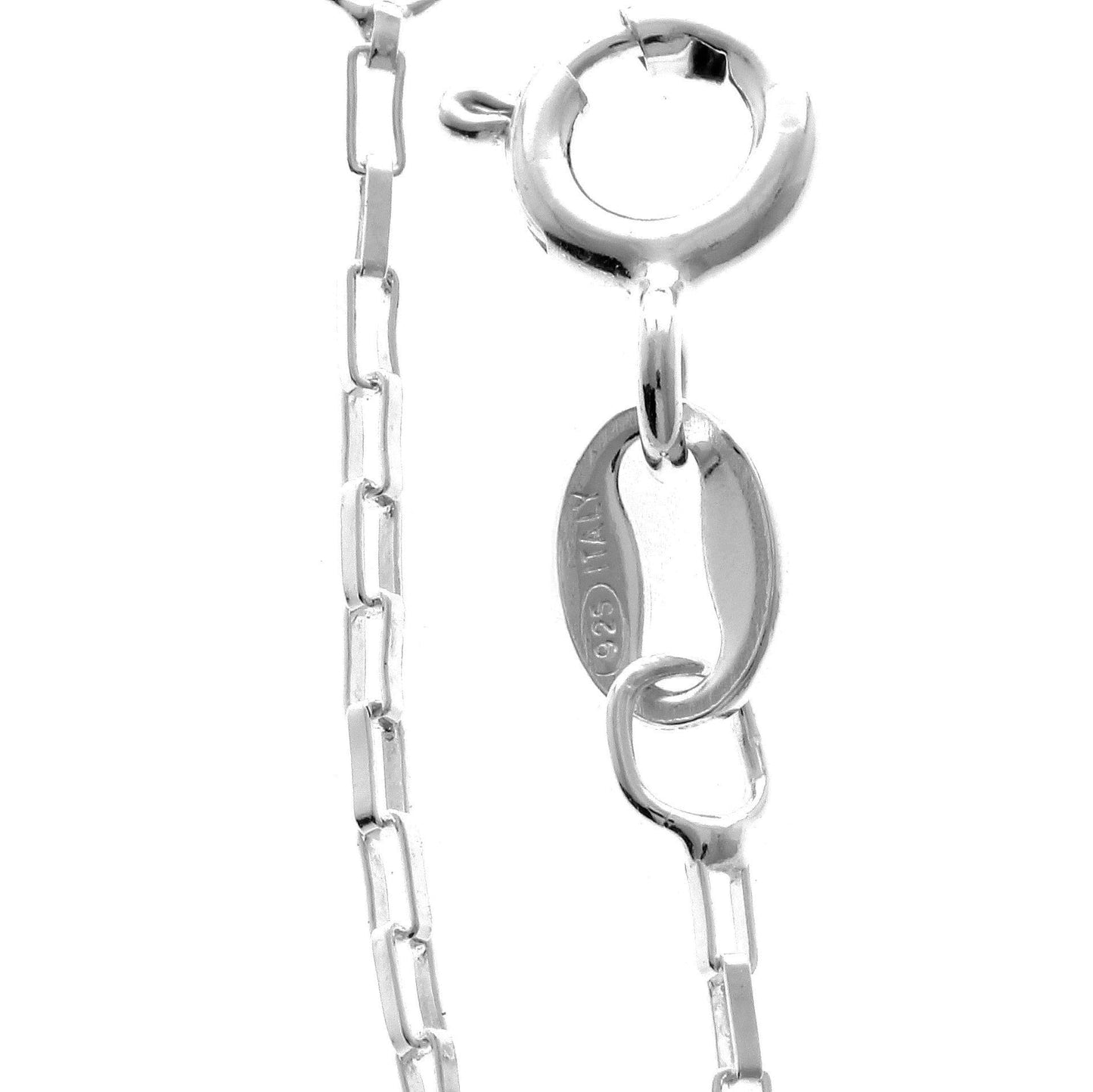 SilverAmber Jewellery UK - 925 Sterling Silver 14 Inch Delicate Italian Box 1 mm Thin Chain Necklace - GCH00314