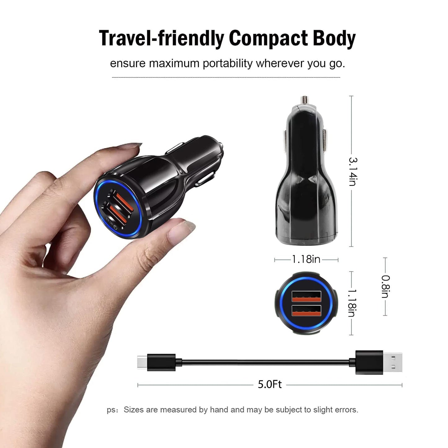 Fast Usb Car Type C Charger 30W Adapter For Moto G Power 2025/G Stylus/G Play/G Pure,Edge,Motorola One 5G Ace/Razr, Carplay Cabl