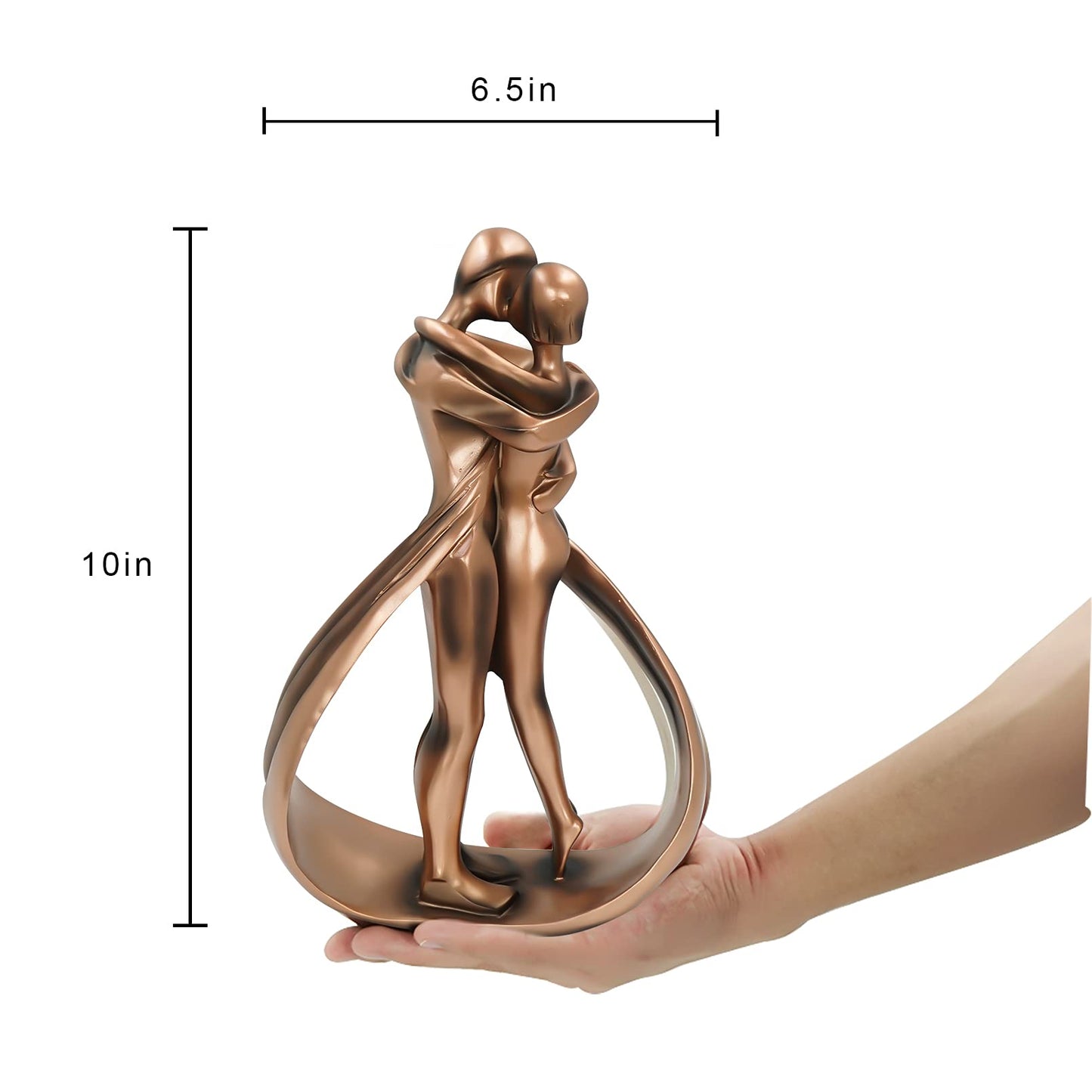 DreamsEden Anniversary, Resin Couple Modern Sculpture Home Decor, Romantic Gifts, 10 Inch