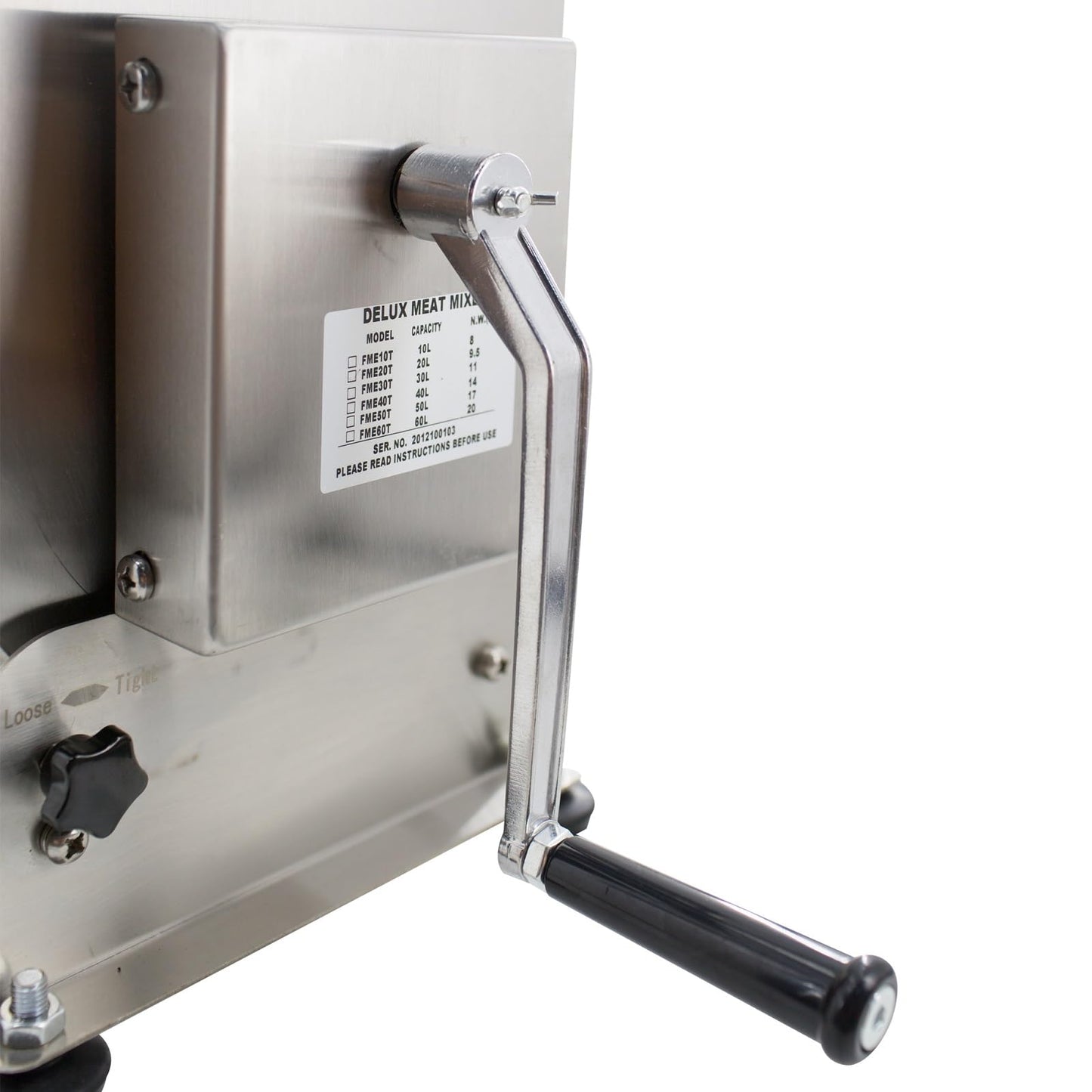 CLIVIA Manual Meat Mixer, 60 Pound Meat Mixer for Sausage, 60lbs Capacity Tilt Tank Sausage Mixer, Stainless Steel Commercial Food Processer for Meat, Vegetable, Burger, Dumplings