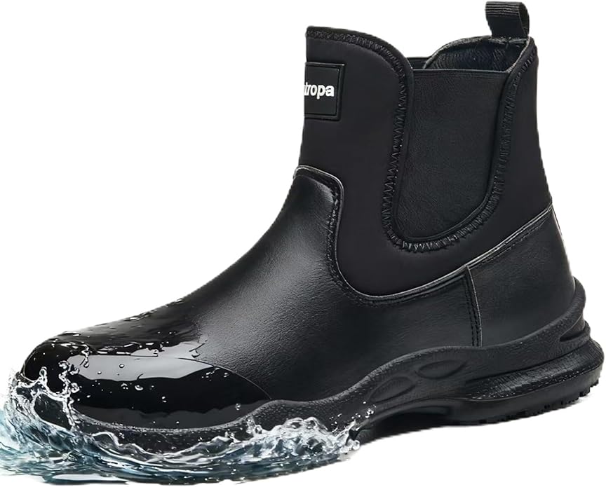 Nutropa Non Slip Work Boots for Men Waterproof Oil Resistant Lightweight for Food Service Shoes Kitchen Chef Shoes Casual ...