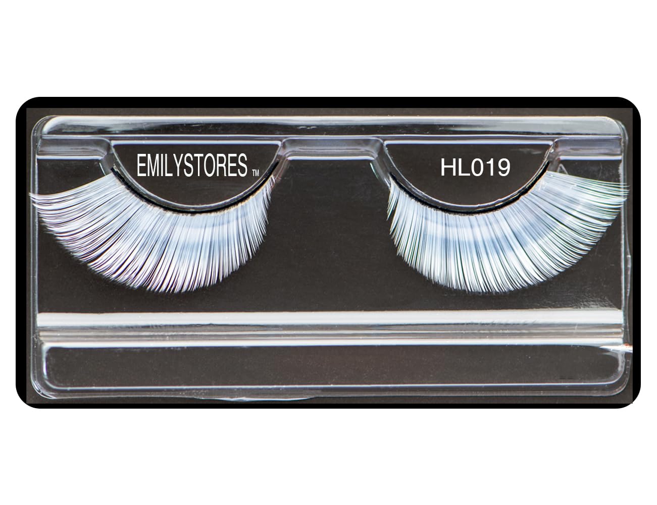 EMILYSTORES White Halloween Lashes for Women Cosplay Fancy Ball Costume Faux Eyelashes 1 Pair, Wihte Color