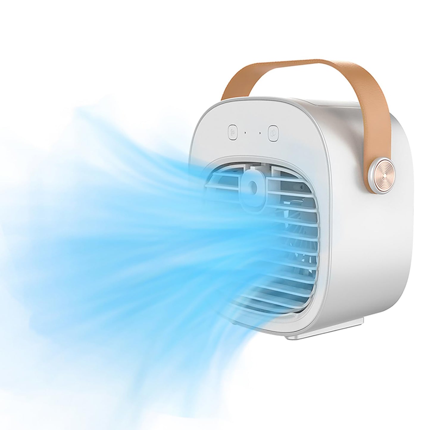 Portable Air Conditioners Rechargeable 6000mAh,Mini Air Conditioner,USB Small Personal AC Unit,3-Speed Quiet Evaporative Air Cooler Units for Room/Bedroom/Office/Rooms/Travel/Tent/Indoor/Outdoor-White