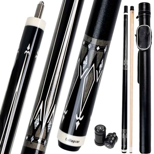 Collapsar CA Pool Stick with 1X1 Hard Case,58" Maple Professional Billiard Cue Stick,19-21 oz Pool Cue Set