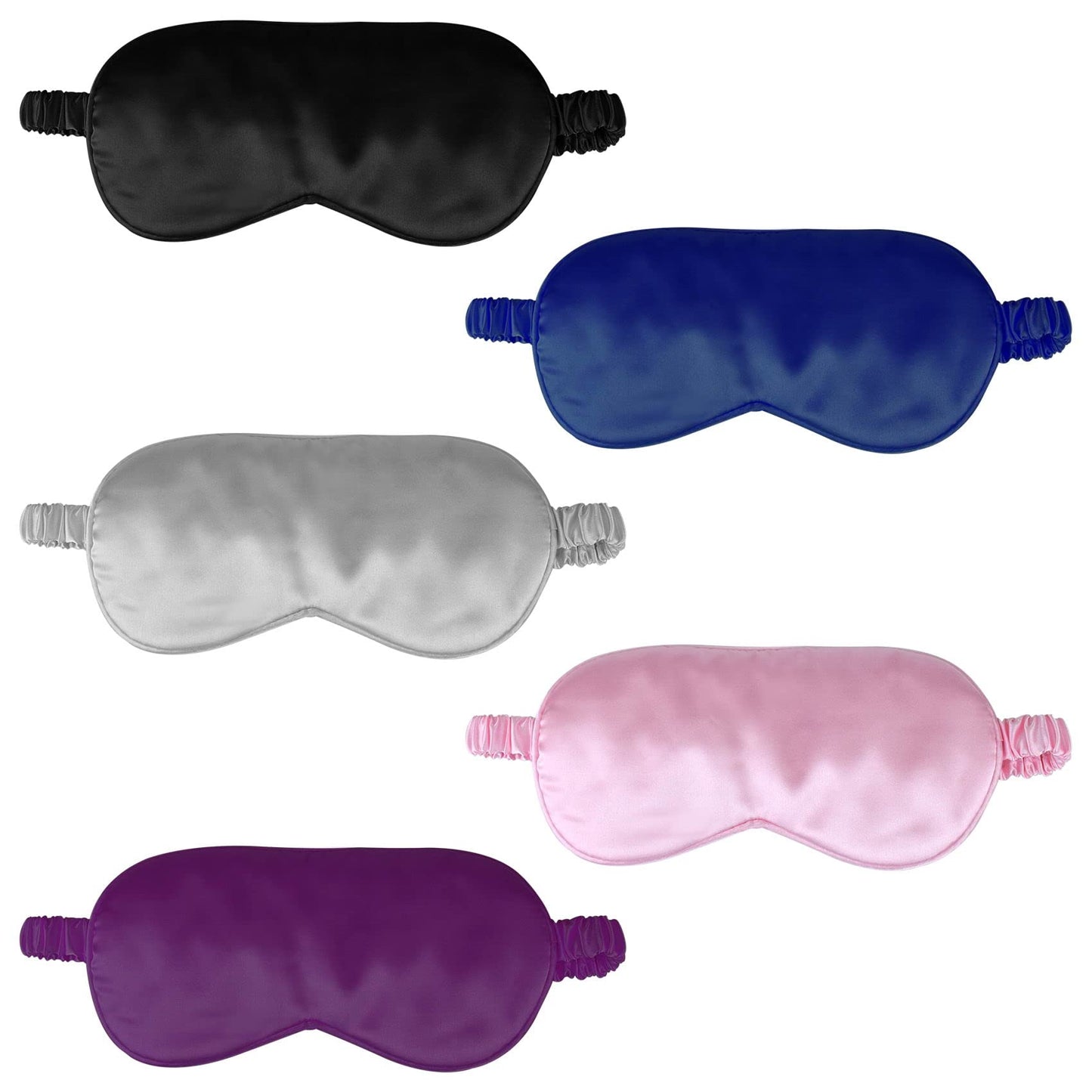 1 Pack Sleep Mask, Silk Eye Mask with Elastic Strap, Blindfold, Soft Silk Sleeping Mask for Girls, Women, Men (Pink)
