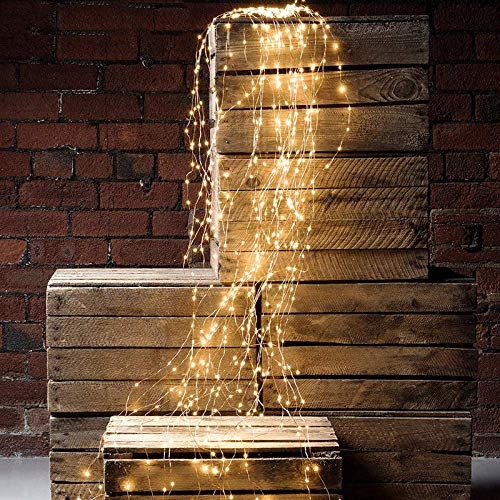 Lxcom Lighting Fairy Lights Plug in 6.56Ft*14 Strands 280 LEDs Twinkle String Lights Branch Lights Decoration for Garden Home Party Wedding Decorations(Warm White)