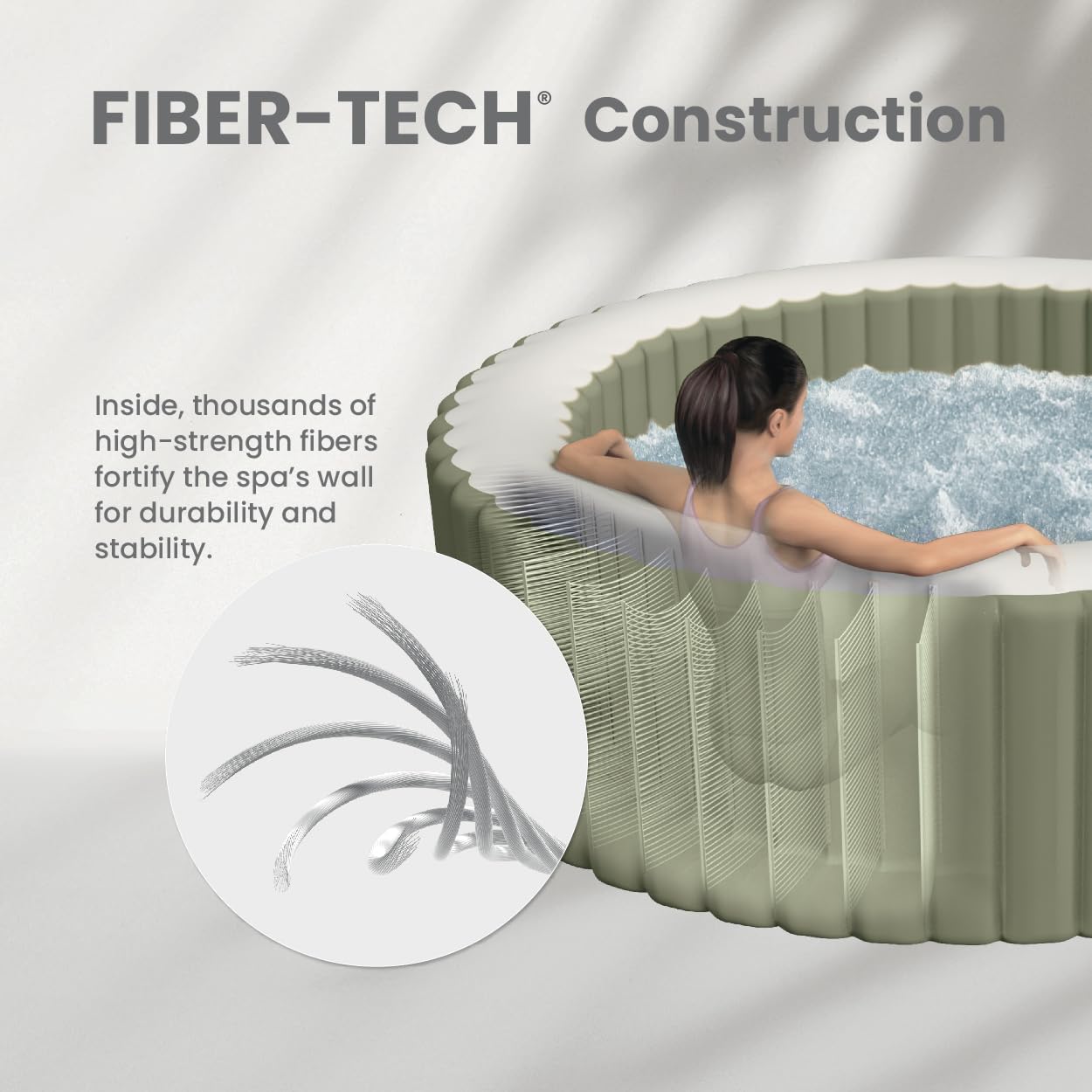 INTEX 28425EG PureSpa Bubble Massage Spa Set Outdoor Inflatable Portable Hot Tub, Includes Energy Efficient Spa Cover, Saltwater System Ready, 4 Person, 77in x 28in
